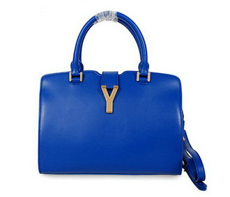 1:1 YSL small cabas chyc calfskin leather bag 8336 blue